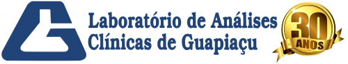 Logo LABORATÓRIO GUAPIAÇU - 30 anos dedicados à saúde - (17) 3267-1666