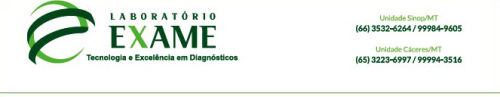 Logo Laboratório EXAME - Aqui o Certificado de Qualidade é ISO 9001 !